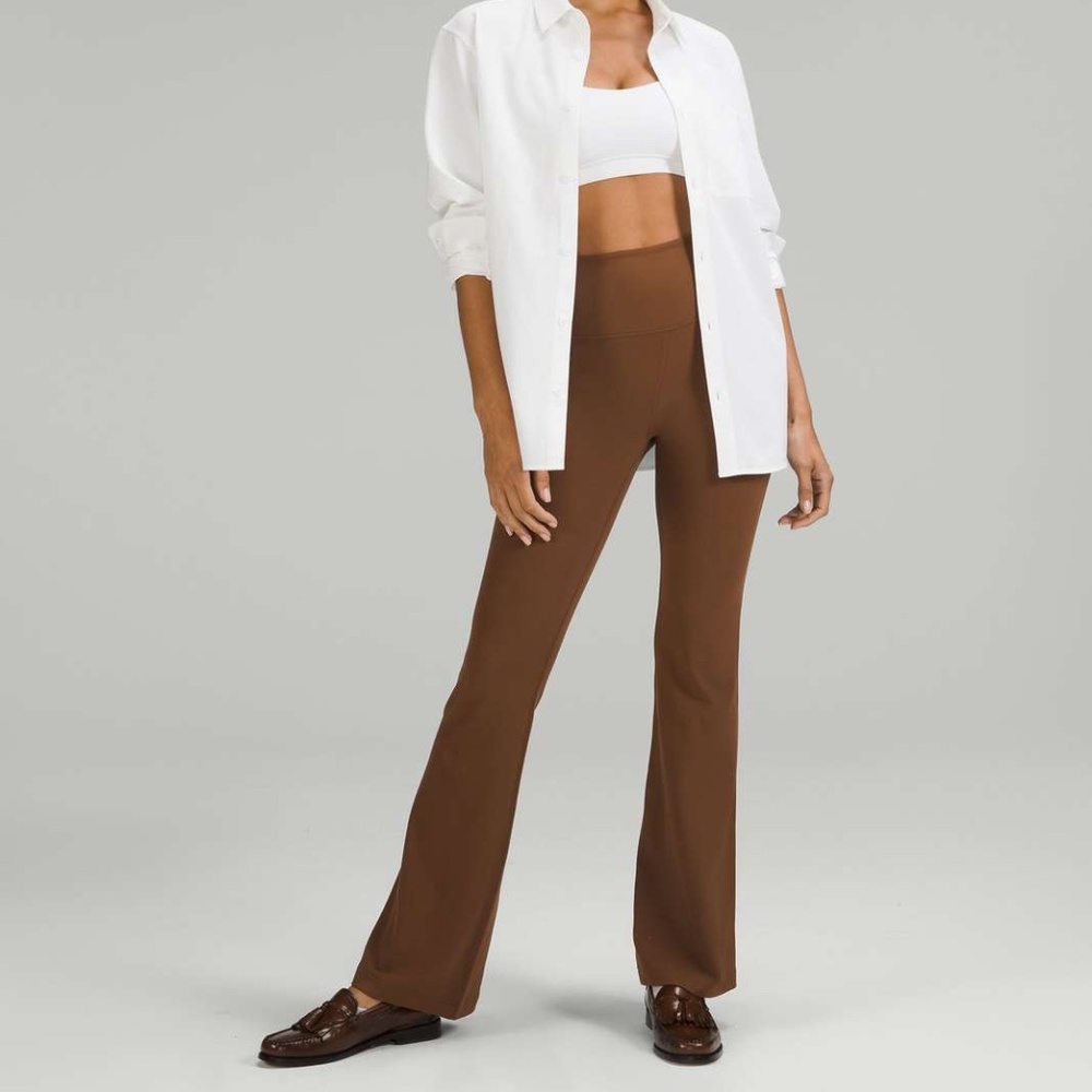 ‼️💲⬇️Lululemon 8 Groove Super-High-Rise Flared Pant *Nulu Brown M